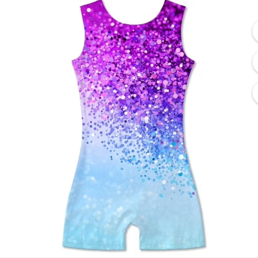 Pink and Blue Sparkle Leotard